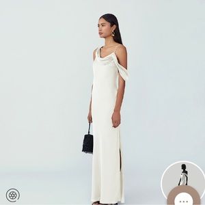 Fame and Partners Francois Satin Bridal Reception Engagement Dress